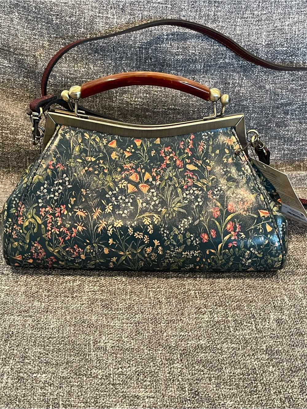 Patricia Nash Floral Dark Green Top-Handle Women's Bag
